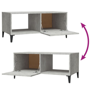 Tavolino da Salotto Grigio Cemento 90x50x40cm Legno Multistrato 812667