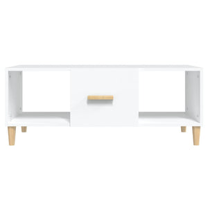 Tavolino da Salotto Bianco 102x50x40 cm in Legno Multistrato cod mxl 24349