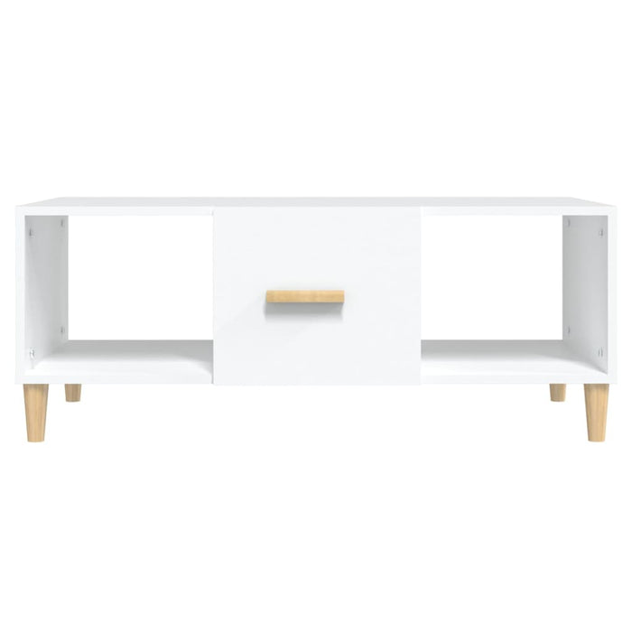 Tavolino da Salotto Bianco 102x50x40 cm in Legno Multistrato cod mxl 24349