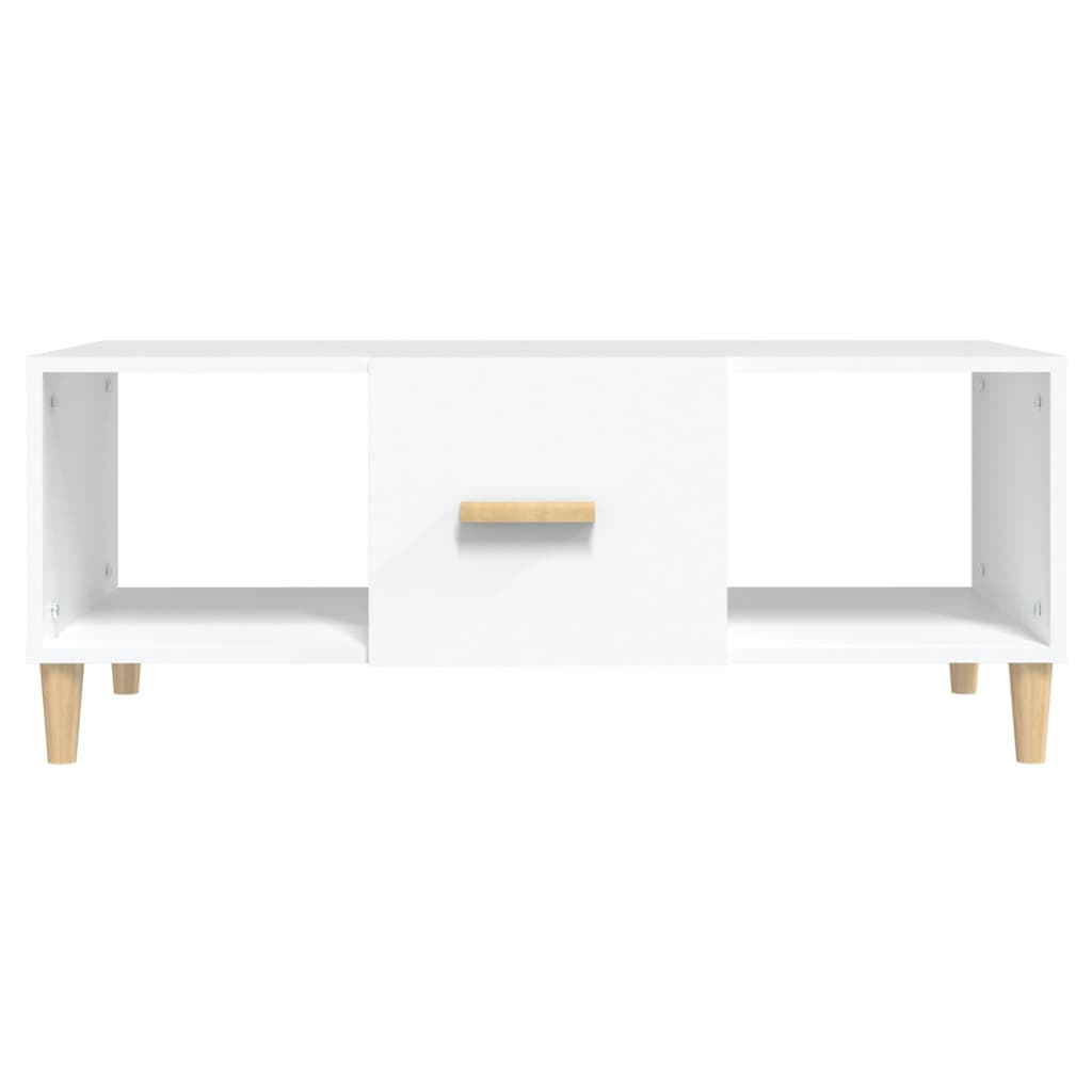 Tavolino da Salotto Bianco 102x50x40 cm in Legno Multistrato 812690