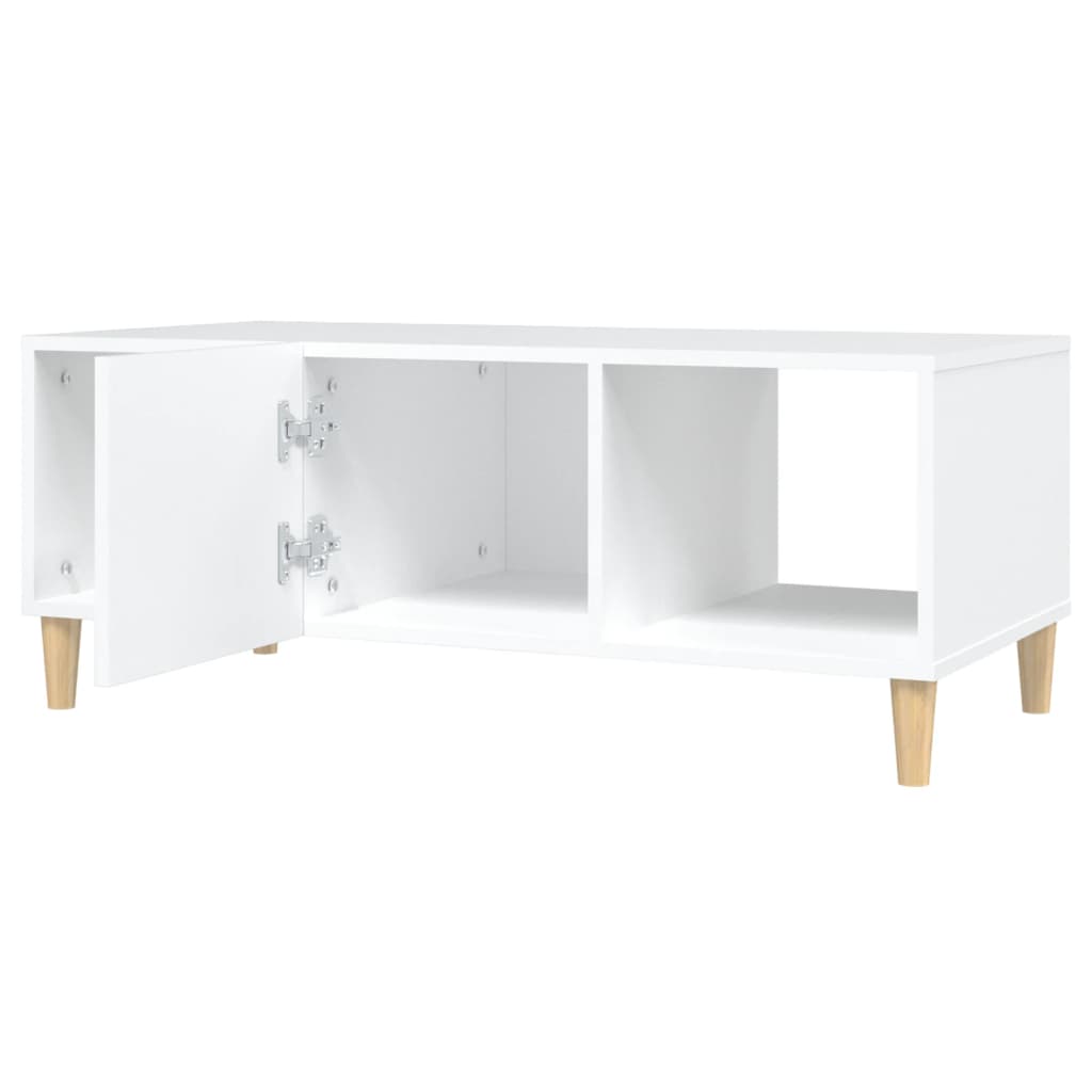 Tavolino da Salotto Bianco 102x50x40 cm in Legno Multistrato cod mxl 24349