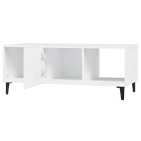 Tavolino da Salotto Bianco 102x50x40 cm in Legno Multistrato