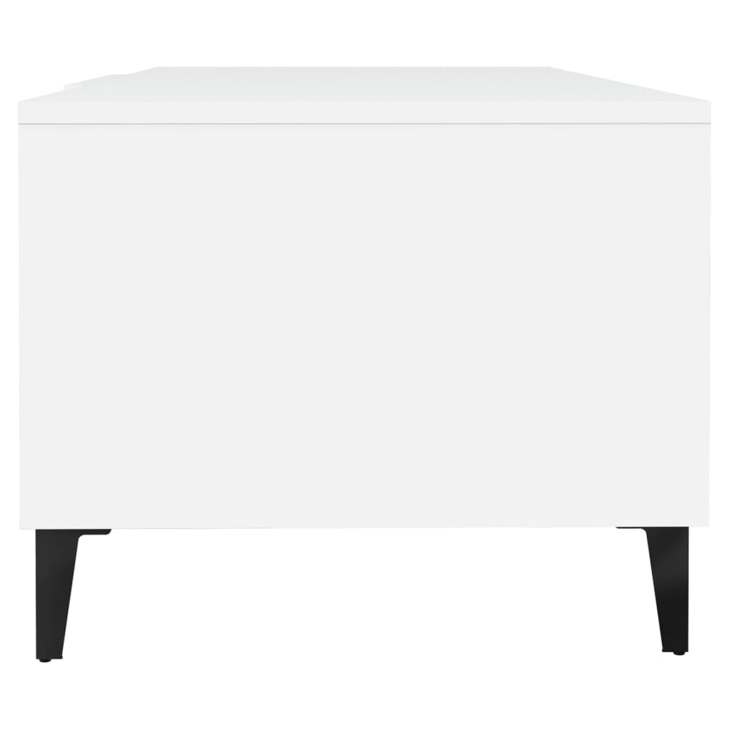 Tavolino da Salotto Bianco 102x50x40 cm in Legno Multistrato 812699