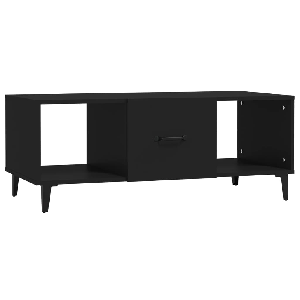 Tavolino da Salotto Nero 102x50x40 cm in Legno Multistrato 812700
