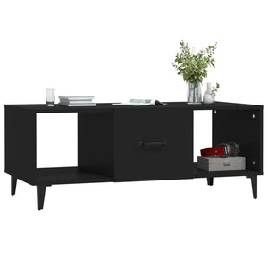 Tavolino da Salotto Nero 102x50x40 cm in Legno Multistrato 812700