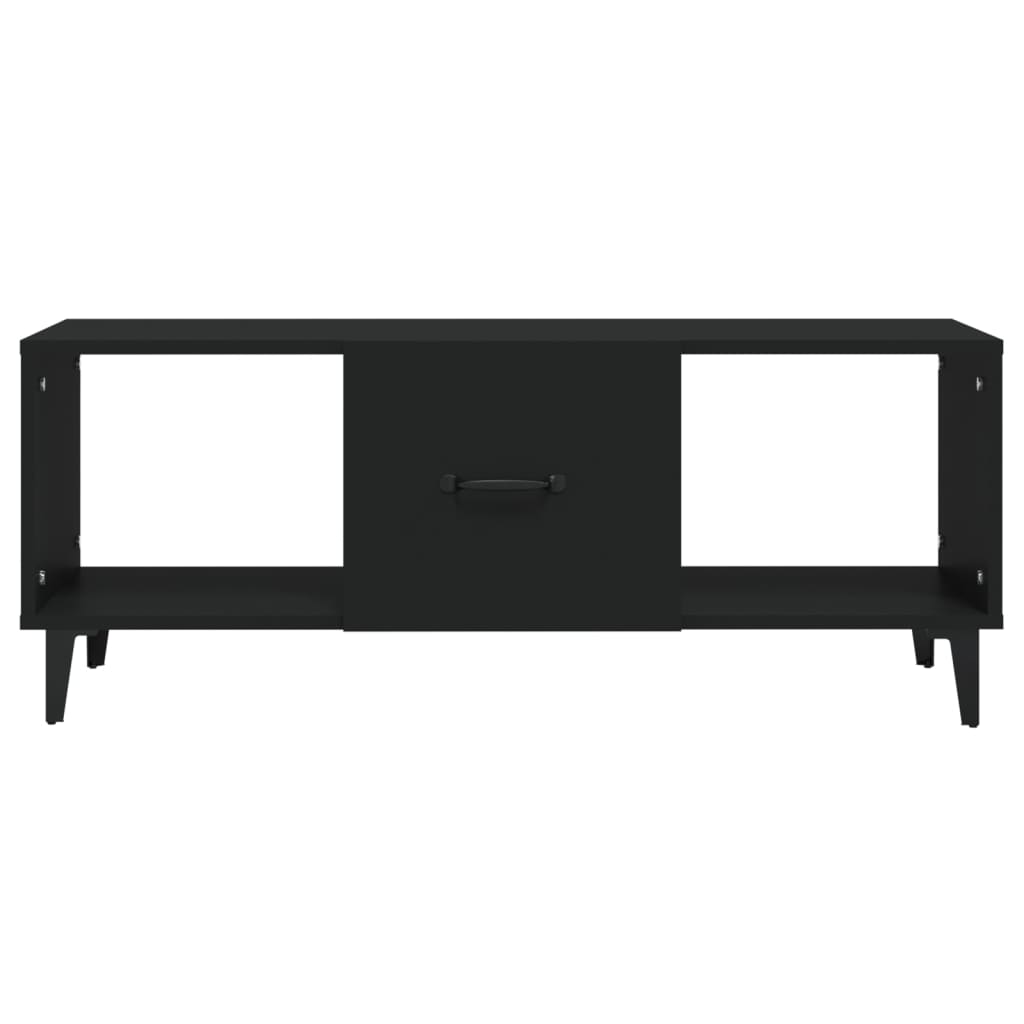 Tavolino da Salotto Nero 102x50x40 cm in Legno Multistrato 812700