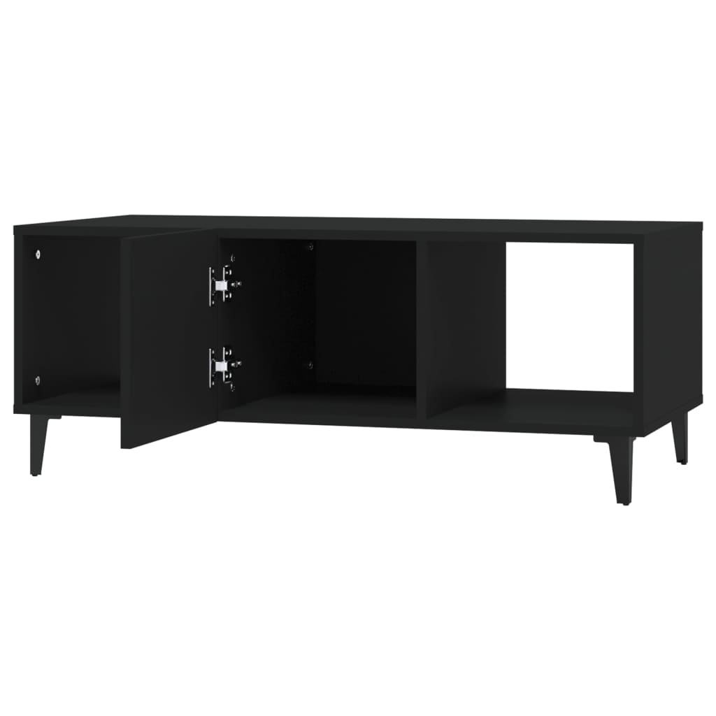 Tavolino da Salotto Nero 102x50x40 cm in Legno Multistrato 812700