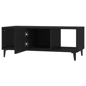 Tavolino da Salotto Nero 102x50x40 cm in Legno Multistrato 812700