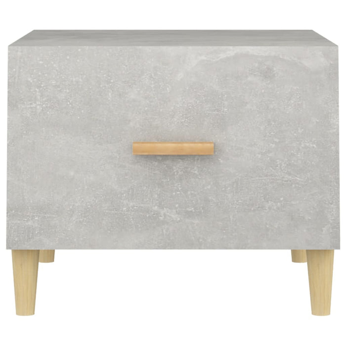 Tavolino Salotto Grigio Cemento 50x50x40 cm Legno Multistrato 812716