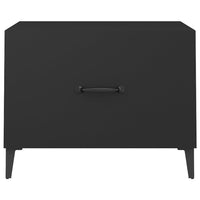 Tavolini da Salotto con Gambe in Metallo 2 pz Nero 50x50x40 cm