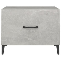 Tavolini Salotto Gambe in Metallo 2pz Grigio Cemento 50x50x40cm