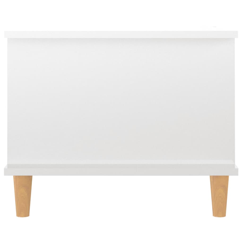 Tavolino da Salotto Bianco Lucido 90x50x40 cm Legno Multistrato 812750