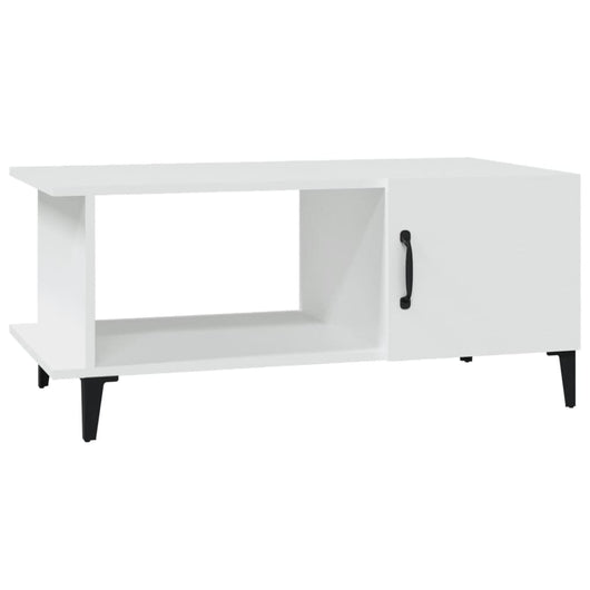 Tavolino da Salotto-Tavolino da soggiorno-Tavolo Bianco 90x50x40 cm in Legno Multistrato 460839