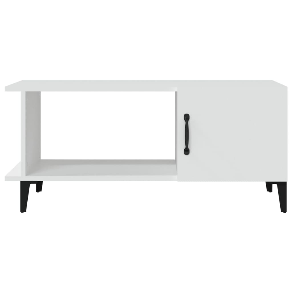 Tavolino da Salotto-Tavolino da soggiorno-Tavolo Bianco 90x50x40 cm in Legno Multistrato 460839