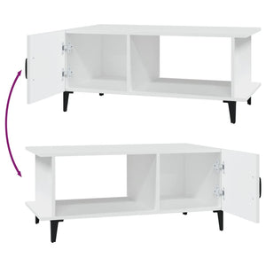 Tavolino da Salotto Bianco 90x50x40 cm in Legno Multistrato cod mxl 26147