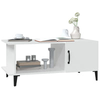 Tavolino da Salotto Bianco 90x50x40 cm in Legno Multistrato cod mxl 26147