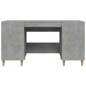 Scrivania tavolo postazione di lavoro mobile per computer studio 140 x 50 x 75 cm derivati ​​del legno grigio 02_0023842