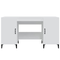 Scrivania Bianca 140x50x75 cm in Legno Multistrato 812771