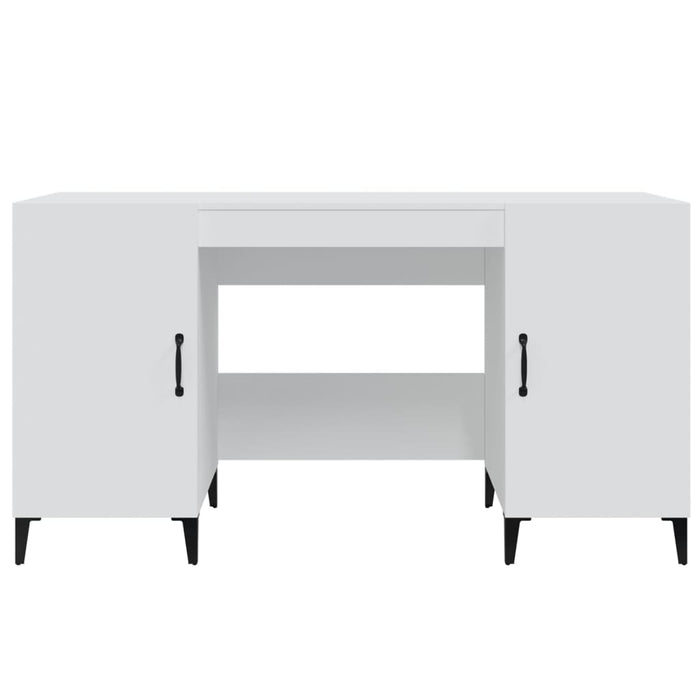 Scrivania Bianca 140x50x75 cm in Legno Multistrato 812771