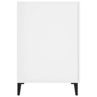 Scrivania Bianco Lucido 140x50x75 cm in Legno Multistrato 812777