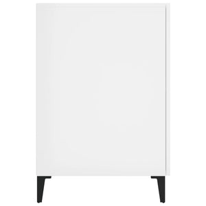 Scrivania Bianco Lucido 140x50x75 cm in Legno Multistrato 812777