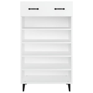 Scarpiera Bianca 60x35x105 cm in Legno Multistrato 812789