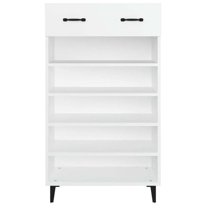 Scarpiera Bianca 60x35x105 cm in Legno Multistrato 812789