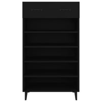 Scarpiera Nera 60x35x105 cm in Legno Multistrato 812790