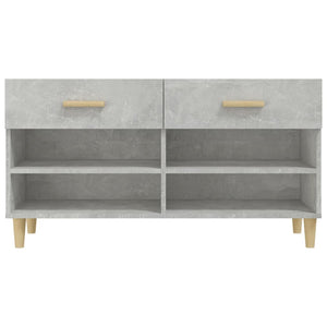 Scarpiera Grigio Cemento 102x35x55 cm in Legno Multistrato 812820