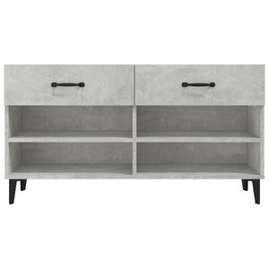 Scarpiera Grigio Cemento 102x35x55 cm in Legno Multistrato 812829