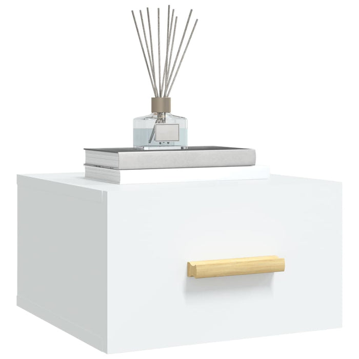 Comodini a Muro 2 pz Bianchi 35x35x20 cm 812835