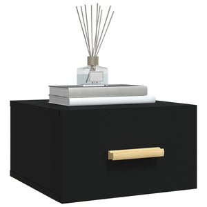 Comodini a Muro 2 pz Neri 35x35x20 cm cod mxl 30444