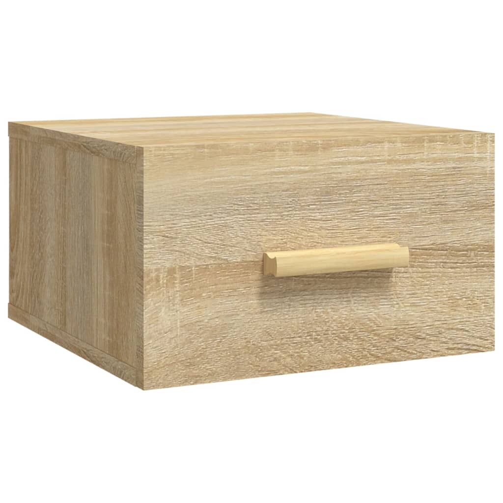 Comodino a Muro-Tavolino da notte Rovere Sonoma 35x35x20 cm