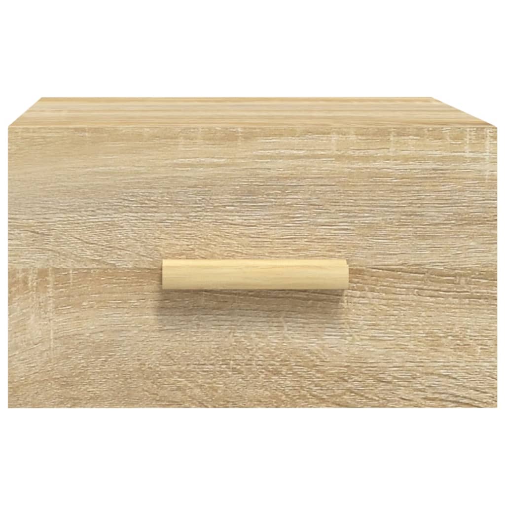 Comodini a Muro 2 pz-Set di 2 Tavolino da notte Rovere Sonoma 35x35x20 cm 115285