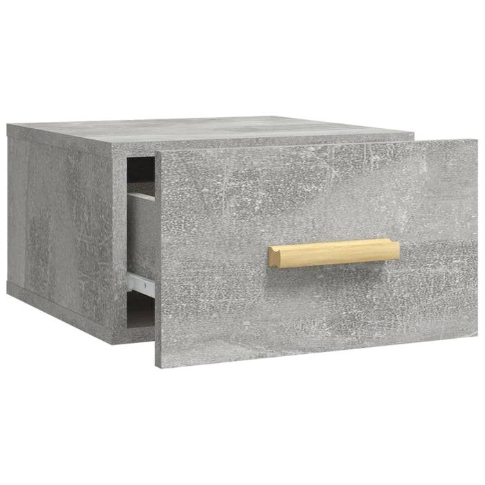 Comodini a Muro 2 pz Grigio Cemento 35x35x20 cm 812843