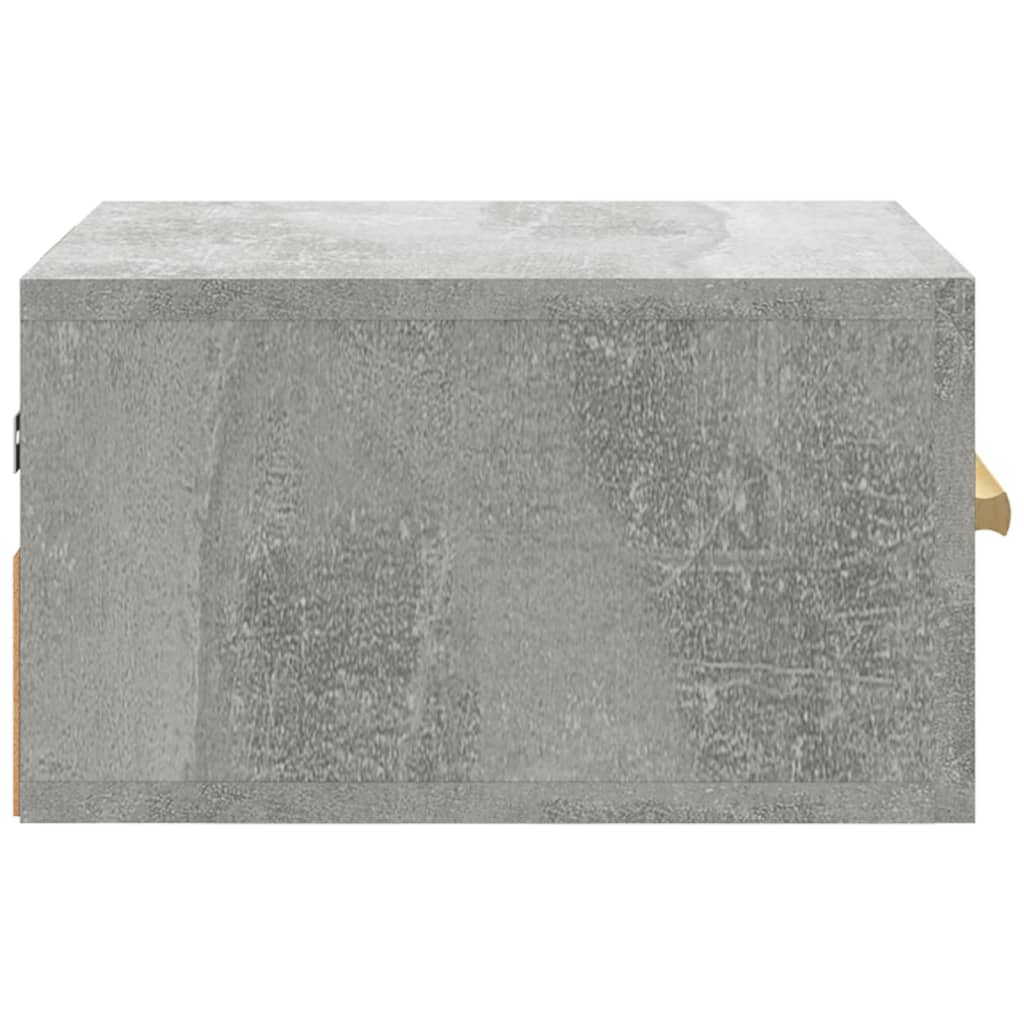 Comodini a Muro 2 pz Grigio Cemento 35x35x20 cm 812843