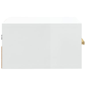 Comodino a Muro Bianco Lucido 35x35x20 cm cod mxl 30270