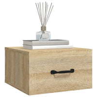 Comodino a Muro Rovere Sonoma 35x35x20 cm 812858