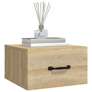 Comodino a Muro Rovere Sonoma 35x35x20 cm 812858