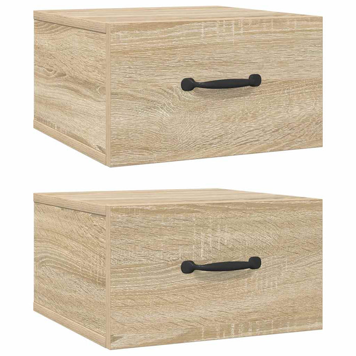 Comodini a Muro 2 pz Rovere Sonoma 35x35x20 cm   cod mxl 78180