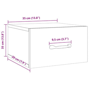 Comodini a Muro 2 pz Rovere Sonoma 35x35x20 cm   cod mxl 78180