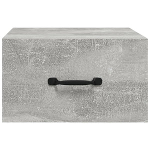 Comodini a Muro 2 pz Grigio Cemento 35x35x20 cm 812861
