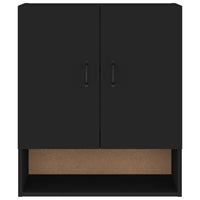Armadietto a Muro Nero 60x31x70 cm in Legno Multistrato 812880