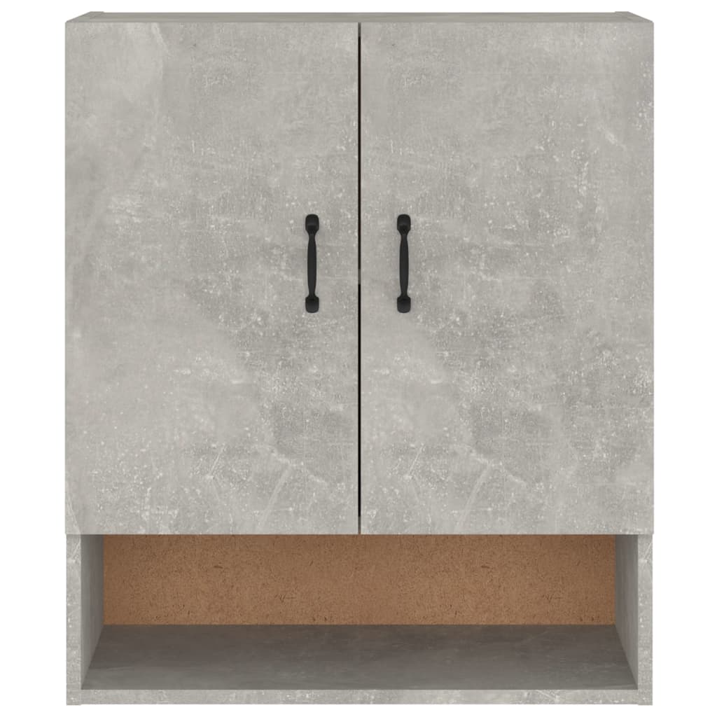 Armadietto a Muro Grigio Cemento 60x31x70 cm Legno Multistrato cod mxl 51358