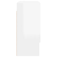 Armadietto a Muro Bianco Lucido 60x31x70 cm Legno Multistrato 812885