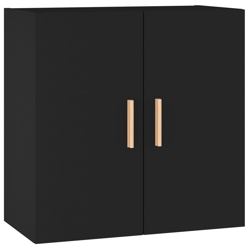 Armadietto a Muro Nero 60x30x60 cm in Legno Multistrato 812889