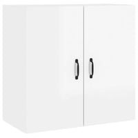 Armadietto a Muro Bianco Lucido 60x31x60 cm Legno Multistrato