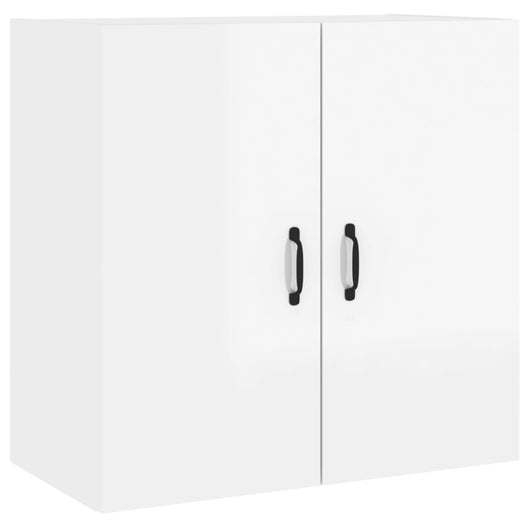 Armadietto a Muro Bianco Lucido 60x31x60 cm Legno Multistrato 812903