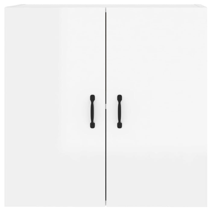 Armadietto a Muro Bianco Lucido 60x31x60 cm Legno Multistrato 812903