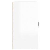 Armadietto a Muro Bianco Lucido 60x31x60 cm Legno Multistrato 812903